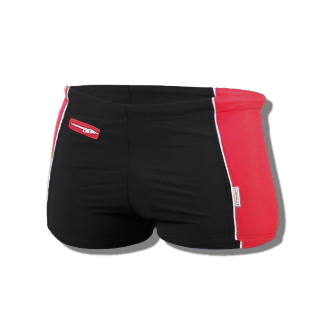 Tiret Swim Boxer Red with Pocket and Zipper