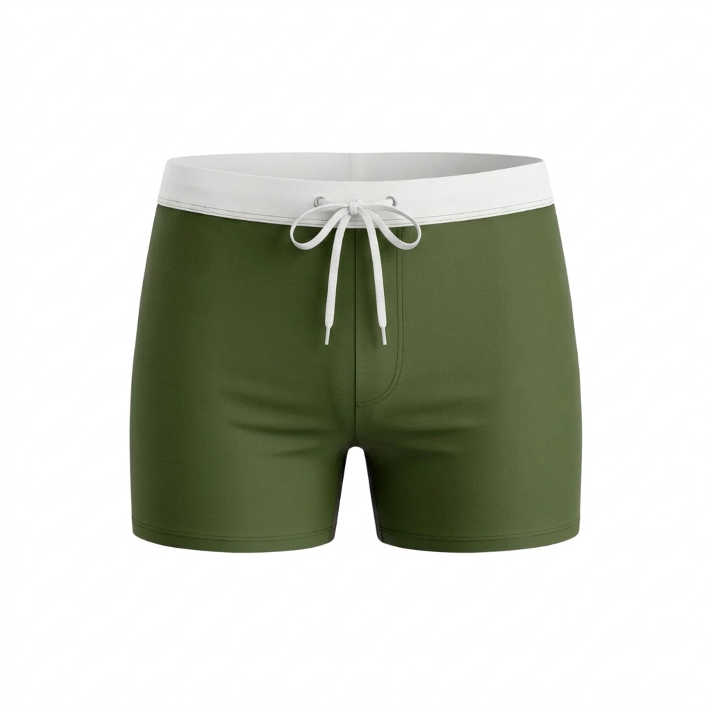 Short de bain Del Mar vert armée