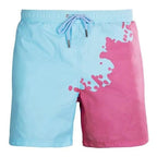 Short de bain Sea'sons Changeant de couleur Cerise-Bleu