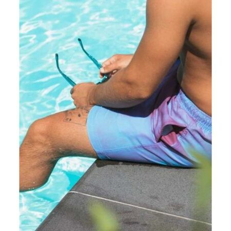 Short de bain Sea'sons Changeant de couleur Cerise-Bleu