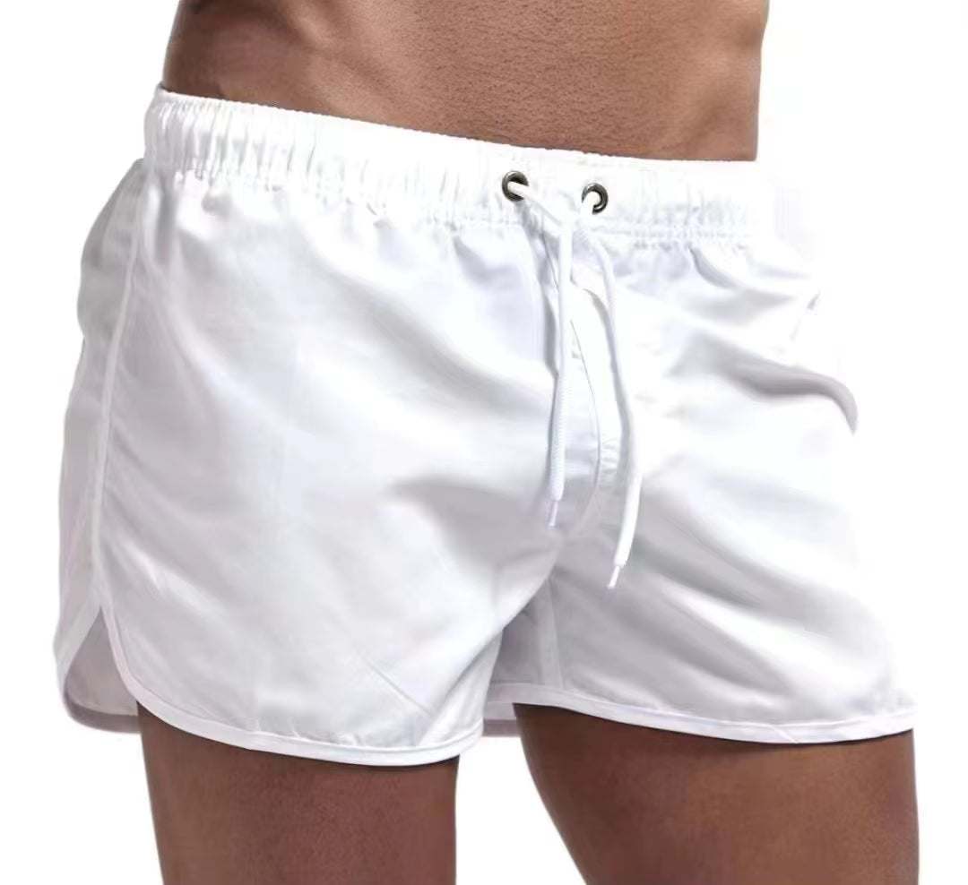 Riviera Retro Swim Shorts, Cool White