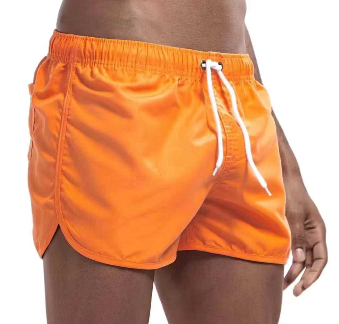 Riviera Retro Swim Shorts, Sunset Orange